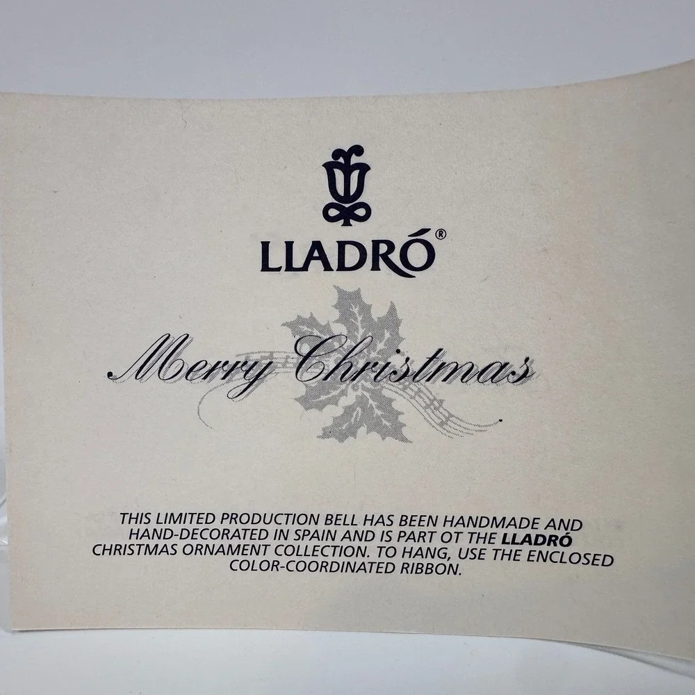 VTG Lladro 1991 Christmas Ornament 5829 Bola Navidad Mate Porcelain Nativity Box